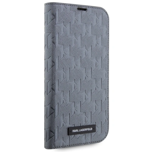 Kup Etui Karl Lagerfeld KLBKP14LSAKLHPG Apple iPhone 14 Pro bookcase srebrny/silver Saffiano Monogram - KLD1568 - {ean13} - Sklep Home Screen