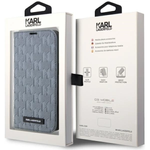 Kup Etui Karl Lagerfeld KLBKP14LSAKLHPG Apple iPhone 14 Pro bookcase srebrny/silver Saffiano Monogram - KLD1568 - {ean13} - Sklep Home Screen