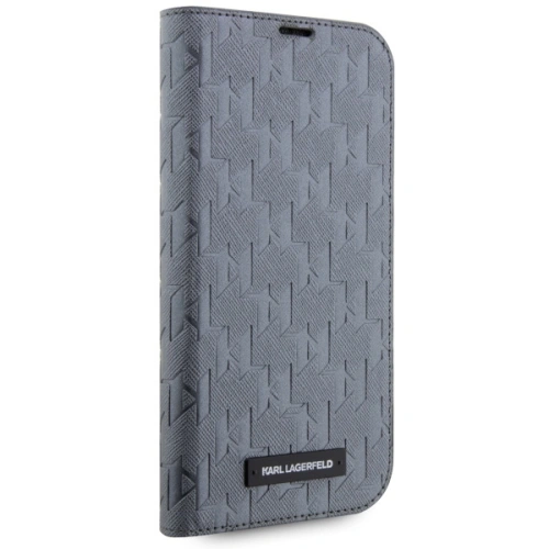 Etui Karl Lagerfeld KLBKP14SSAKLHPG Apple iPhone 14 bookcase srebrny/silver Saffiano Monogram