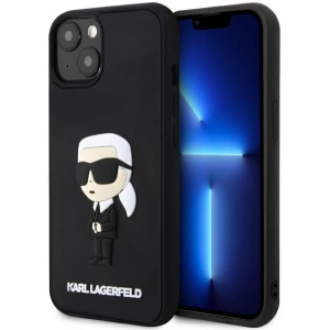 Etui Karl Lagerfeld KLHCP14M3DRKINK Apple iPhone 14 Plus / 15 Plus czarny/black hardcase Rubber Ikonik 3D