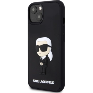 Etui Karl Lagerfeld KLHCP14M3DRKINK Apple iPhone 14 Plus / 15 Plus czarny/black hardcase Rubber Ikonik 3D