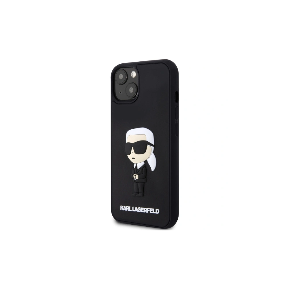 Etui Karl Lagerfeld KLHCP14M3DRKINK Apple iPhone 14 Plus / 15 Plus czarny/black hardcase Rubber Ikonik 3D