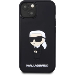 Etui Karl Lagerfeld KLHCP14M3DRKINK Apple iPhone 14 Plus / 15 Plus czarny/black hardcase Rubber Ikonik 3D