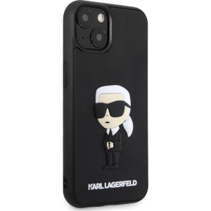 Etui Karl Lagerfeld KLHCP14M3DRKINK Apple iPhone 14 Plus / 15 Plus czarny/black hardcase Rubber Ikonik 3D