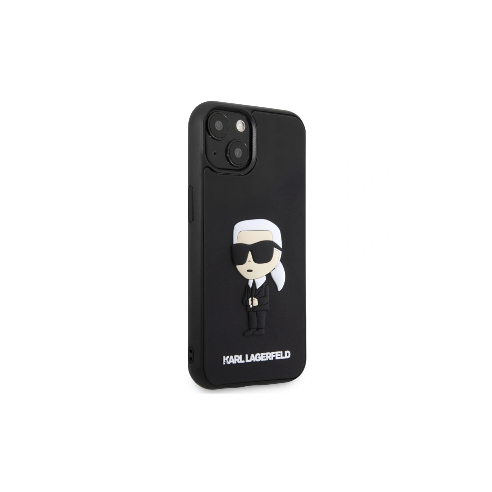 Etui Karl Lagerfeld KLHCP14M3DRKINK Apple iPhone 14 Plus / 15 Plus czarny/black hardcase Rubber Ikonik 3D