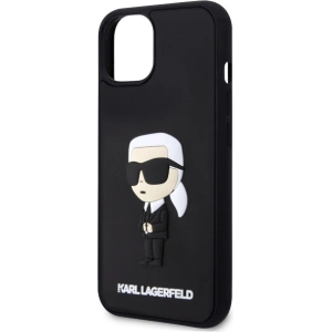 Etui Karl Lagerfeld KLHCP14M3DRKINK Apple iPhone 14 Plus / 15 Plus czarny/black hardcase Rubber Ikonik 3D