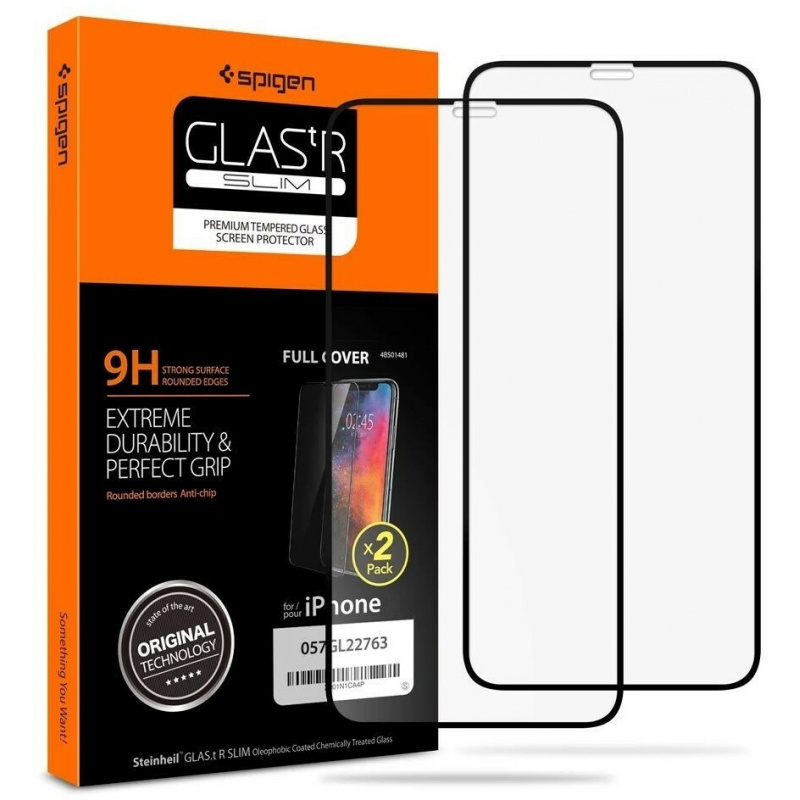 Buy Spigen GLAS.tR Slim Apple iPhone 11 Pro Black [2 PACK] - 8809565307645 - SPN855BLK - Homescreen.pl