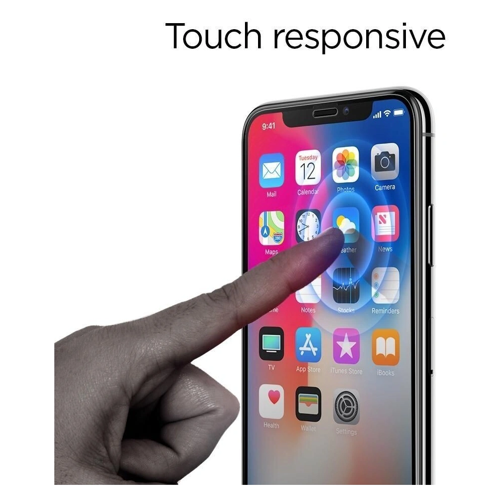 Szkło hartowane Spigen GLAS.tR Slim Apple iPhone 11 Pro Black [2 PACK]