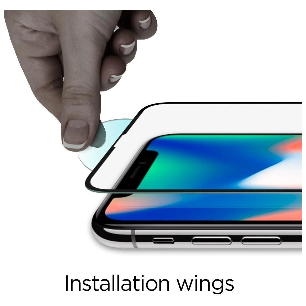 Szkło hartowane Spigen GLAS.tR Slim Apple iPhone 11 Pro Black [2 PACK]