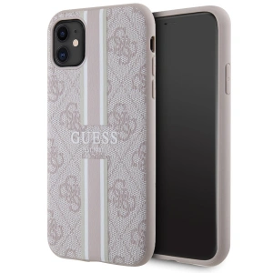 Kup Etui Guess GUHMN61P4RPSP Apple iPhone 11/XR różowy/pink hardcase 4G Printed Stripes MagSafe - GUE2544 - {ean13} - Sklep Home Screen