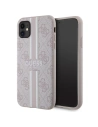 Guess Apple Tasche GUHMN61P4RPSP iPhone 11/XR rosa/rosa Hartschalenetui 4G Printed Stripes MagSafe