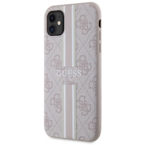 Buy Guess GUHMN61P4RPSP Apple iPhone 11/XR pink hardcase 4G Printed Stripes MagSafe - GUE2544 - {ean13} - Home Screen Store Europe