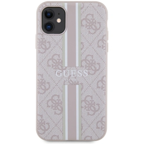 Kup Guess Apple Tasche GUHMN61P4RPSP iPhone 11/XR rosa/rosa Hartschalenetui 4G Printed Stripes MagSafe - GUE2544 - {ean13} - Sklep Home Screen