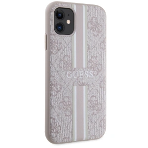 Guess GUHMN61P4RPSP Apple iPhone 11/XR pink hardcase 4G Printed Stripes MagSafe