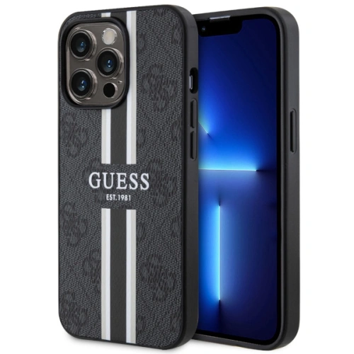 Kup Guess Apple Tasche GUHMP13LP4RPSK iPhone 13/13 Pro schwarz/schwarz Hardcase 4G Printed Stripes MagSafe - GUE2546 - {ean13} - Sklep Home Screen