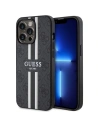 Guess Apple Tasche GUHMP13LP4RPSK iPhone 13/13 Pro schwarz/schwarz Hardcase 4G Printed Stripes MagSafe