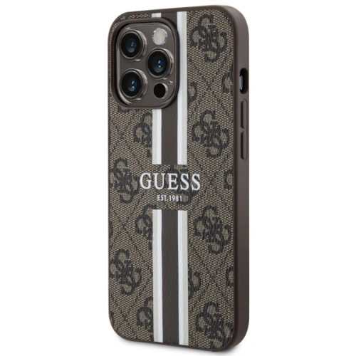 Kup Guess Apple Tasche GUHMP13LP4RPSW iPhone 13/13 Pro braun/braun Hartschale 4G Printed Stripes MagSafe - GUE2548 - {ean13} - Sklep Home Screen