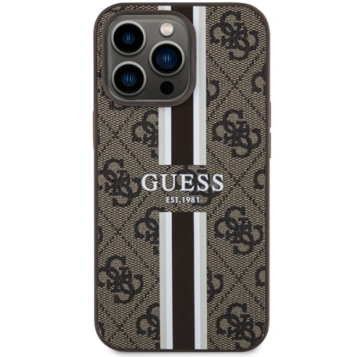 Kup Guess Apple Tasche GUHMP13LP4RPSW iPhone 13/13 Pro braun/braun Hartschale 4G Printed Stripes MagSafe - GUE2548 - {ean13} - Sklep Home Screen
