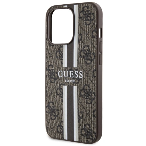 Kup Guess Apple Tasche GUHMP13LP4RPSW iPhone 13/13 Pro braun/braun Hartschale 4G Printed Stripes MagSafe - GUE2548 - {ean13} - Sklep Home Screen