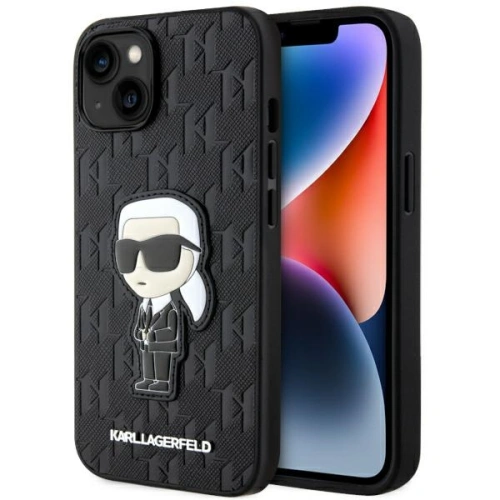 Kup Karl Lagerfeld Apple Tasche KLHCP14SSAKHPKK iPhone 14 schwarz/schwarz Saffiano Monogram Ikonik - KLD1572 - {ean13} - Sklep Home Screen