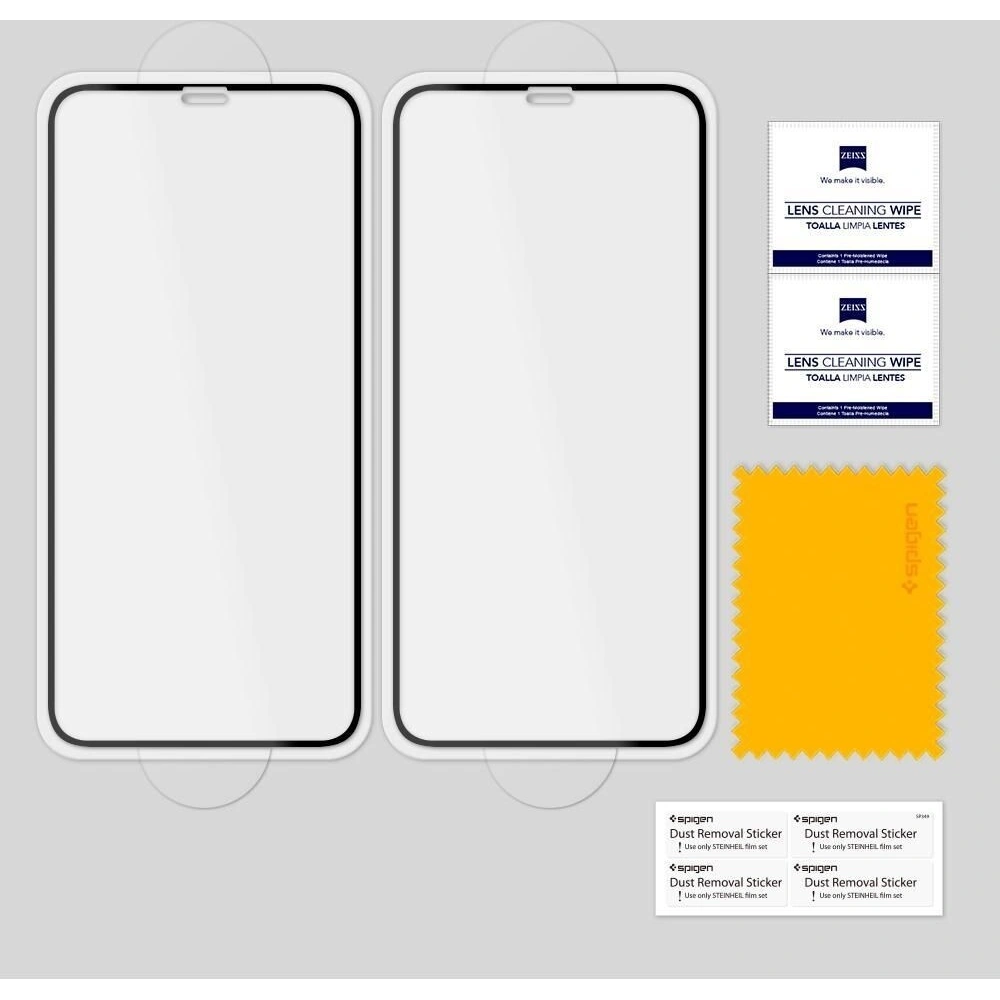 Szkło hartowane Spigen GLAS.tR Slim Apple iPhone 11 Pro Black [2 PACK]