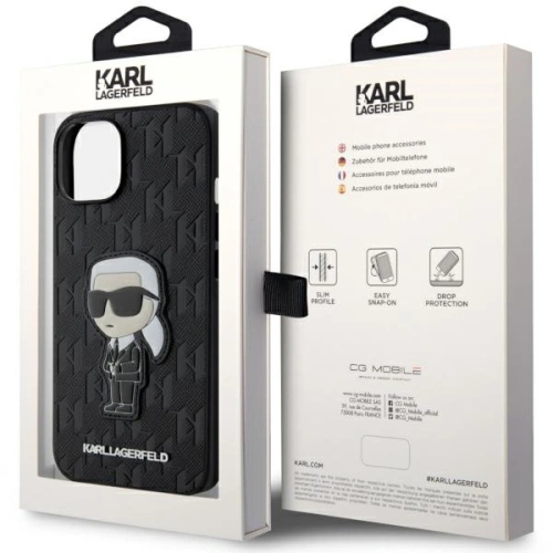 Kup Karl Lagerfeld Apple Tasche KLHCP14SSAKHPKK iPhone 14 schwarz/schwarz Saffiano Monogram Ikonik - KLD1572 - {ean13} - Sklep Home Screen