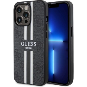 Buy Guess GUHMP13XP4RPSK Apple iPhone 13 Pro Max black hardcase 4G Printed Stripes MagSafe - GUE2549 - {ean13} - Home Screen Store Europe