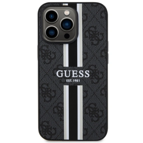 Buy Guess GUHMP13XP4RPSK Apple iPhone 13 Pro Max black hardcase 4G Printed Stripes MagSafe - GUE2549 - {ean13} - Home Screen Store Europe