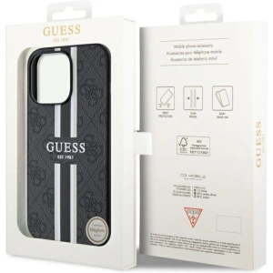 Buy Guess GUHMP13XP4RPSK Apple iPhone 13 Pro Max black hardcase 4G Printed Stripes MagSafe - GUE2549 - {ean13} - Home Screen Store Europe