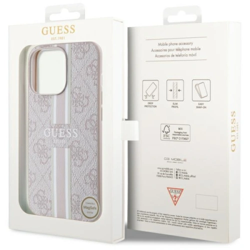 Kup Etui Guess GUHMP13XP4RPSP Apple iPhone 13 Pro Max roz/pink hardcase 4G Printed Stripes MagSafe - GUE2550 - {ean13} - Sklep Home Screen