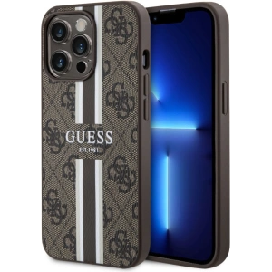 Buy Guess GUHMP13XP4RPSW Apple iPhone 13 Pro Max brown hardcase 4G Printed Stripes MagSafe - GUE2551 - {ean13} - Home Screen Store Europe