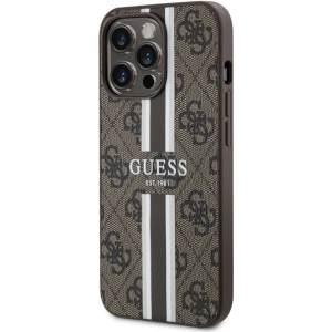 Buy Guess GUHMP13XP4RPSW Apple iPhone 13 Pro Max brown hardcase 4G Printed Stripes MagSafe - GUE2551 - {ean13} - Home Screen Store Europe