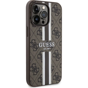 Buy Guess GUHMP13XP4RPSW Apple iPhone 13 Pro Max brown hardcase 4G Printed Stripes MagSafe - GUE2551 - {ean13} - Home Screen Store Europe