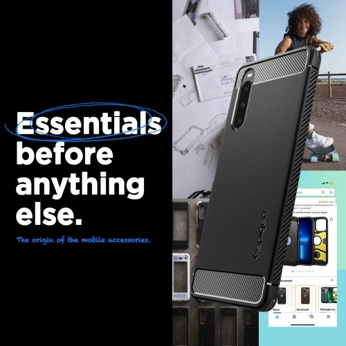 Kup Etui Spigen Rugged Armor Sony Xperia 10 V Matt Fekete - SPN2865 - {ean13} - Sklep Home Screen
