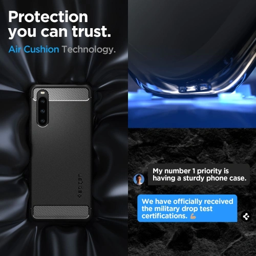 Kup Etui Spigen Rugged Armor Sony Xperia 10 V Matt Fekete - SPN2865 - {ean13} - Sklep Home Screen
