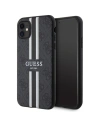 Guess Apple Tasche GUHMN61P4RPSK iPhone 11/XR schwarz/schwarz Hardcase 4G Printed Stripes MagSafe
