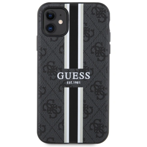Buy Guess GUHMN61P4RPSK Apple iPhone 11/XR black hardcase 4G Printed Stripes MagSafe - GUE2554 - {ean13} - Home Screen Store Europe