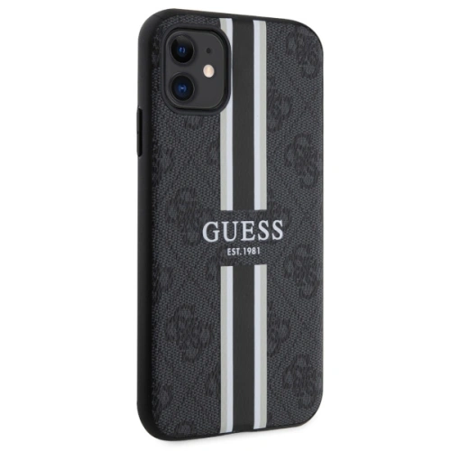 Kup Etui Guess GUHMN61P4RPSK Apple iPhone 11/XR negru/black hardcase 4G Printed Stripes MagSafe - GUE2554 - {ean13} - Sklep Home Screen