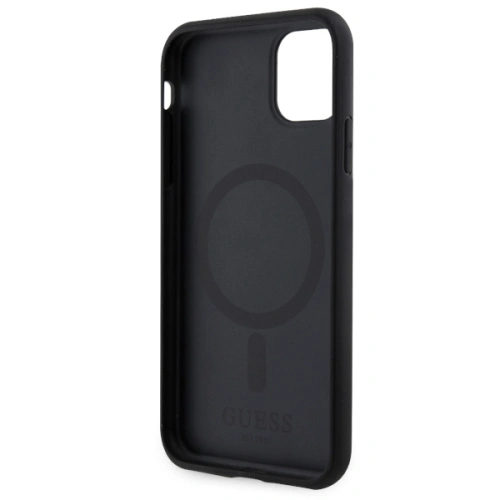 Kup Etui Guess GUHMN61P4RPSK Apple iPhone 11/XR negru/black hardcase 4G Printed Stripes MagSafe - GUE2554 - {ean13} - Sklep Home Screen