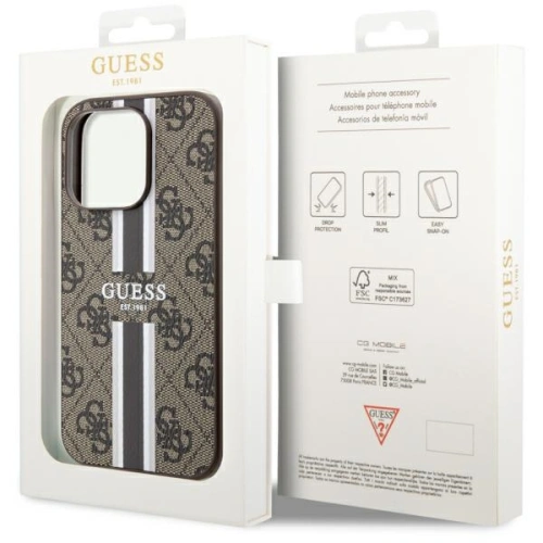 Kup Etui Guess GUHMP14LP4RPSW Apple iPhone 14 Pro brązowy/brown hardcase 4G Printed Stripes MagSafe - GUE2557 - {ean13} - Sklep Home Screen