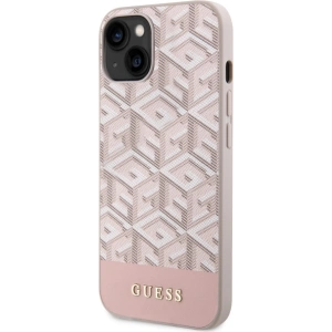 Etui Guess GUHMP14MHGCFSEP Apple iPhone 14 Plus / 15 Plus różowy/pink hard case GCube Stripes MagSafe