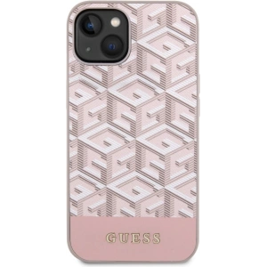 Etui Guess GUHMP14MHGCFSEP Apple iPhone 14 Plus / 15 Plus różowy/pink hard case GCube Stripes MagSafe
