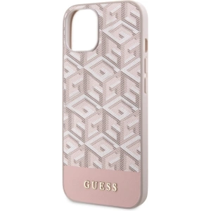 Etui Guess GUHMP14MHGCFSEP Apple iPhone 14 Plus / 15 Plus różowy/pink hard case GCube Stripes MagSafe
