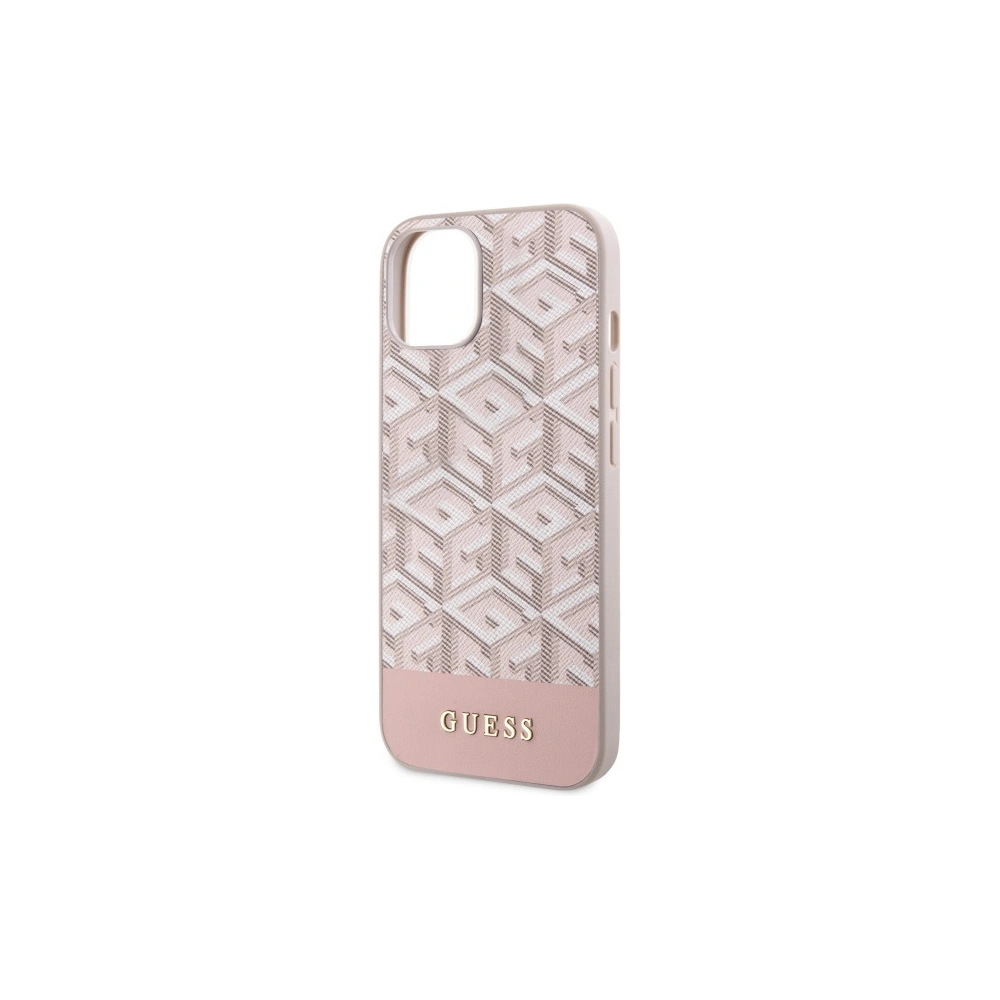 Etui Guess GUHMP14MHGCFSEP Apple iPhone 14 Plus / 15 Plus różowy/pink hard case GCube Stripes MagSafe
