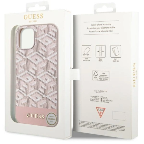 Kup Etui Guess GUHMP14MHGCFSEP Apple iPhone 14 Plus / 15 Plus růžový/pink hard case GCube Stripes MagSafe - GUE2558 - {ean13} - Sklep Home Screen