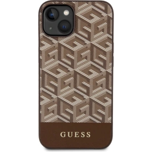 Etui Guess GUHMP14MHGCFSEW Apple iPhone 14 Plus / 15 Plus brązowy/brown hard case GCube Stripes MagSafe