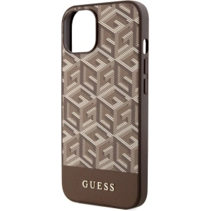 Etui Guess GUHMP14MHGCFSEW Apple iPhone 14 Plus / 15 Plus brązowy/brown hard case GCube Stripes MagSafe