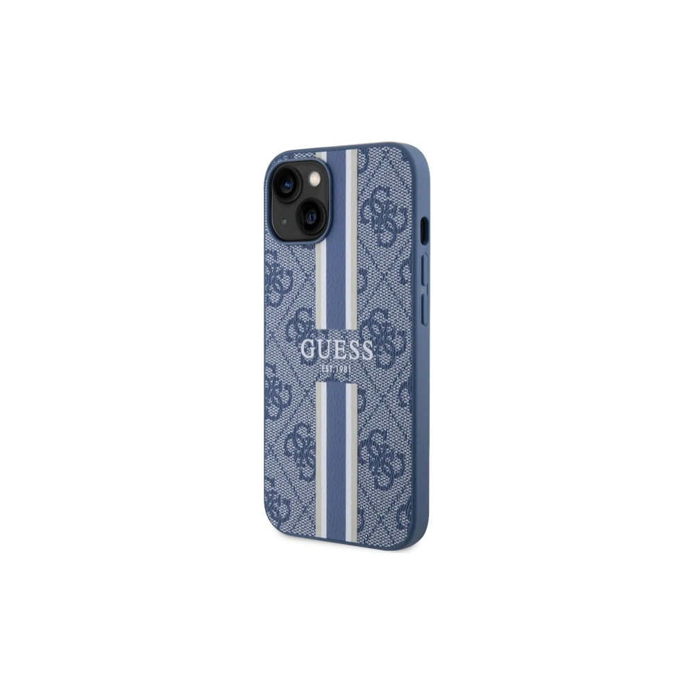 Etui Guess GUHMP14MP4RPSB Apple iPhone 14 Plus / 15 Plus niebieski/blue hardcase 4G Printed Stripes MagSafe