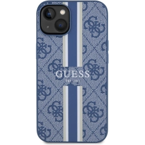 Etui Guess GUHMP14MP4RPSB Apple iPhone 14 Plus / 15 Plus niebieski/blue hardcase 4G Printed Stripes MagSafe