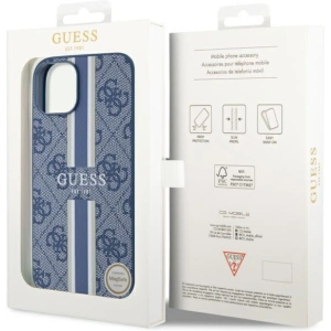 Etui Guess GUHMP14MP4RPSB Apple iPhone 14 Plus / 15 Plus niebieski/blue hardcase 4G Printed Stripes MagSafe